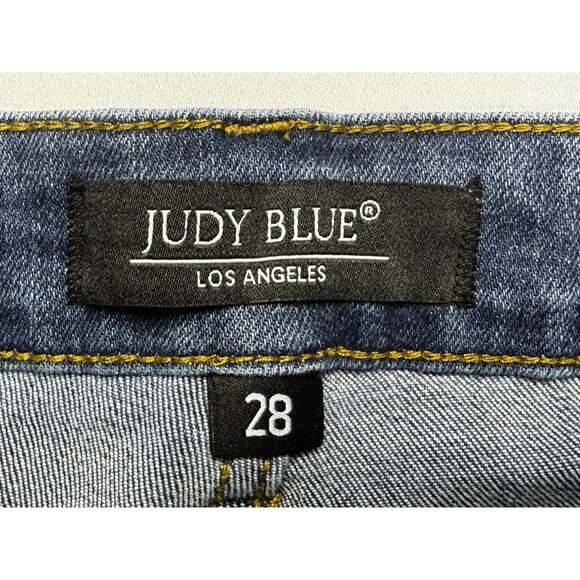Judy Blue Women's Relaxed Fit Skinny Stretch Blue Denim Jeans - Size 28x26 - Picture 4 of 6